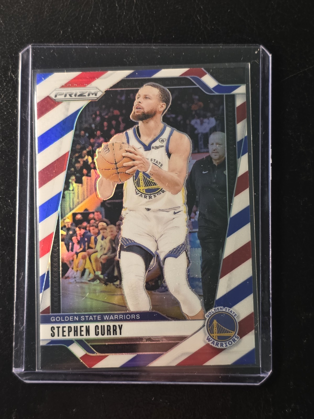 Stephen Curry 2024-25 Panini Prizm Red White Blue Prizm Parallel #134