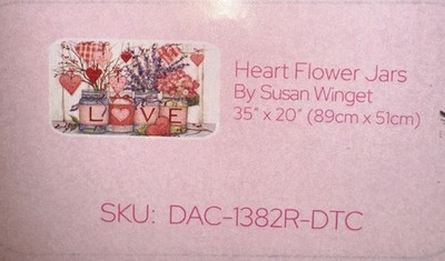 NEW Diamond Art Club Kit ''heart flower jars'' 35'x20'' Hard to Find
