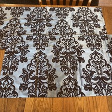 Set of 2 38x17.5 Wide Rod Pocket Window Valance Curtains 100 Polyester