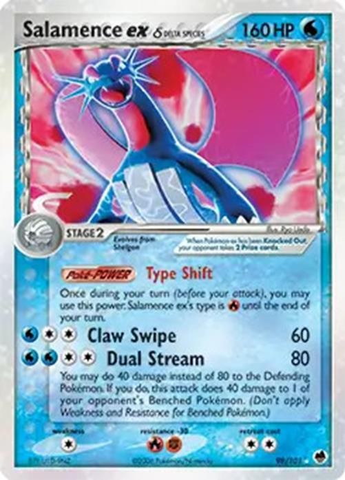 Salamence ex (Delta Species) - 98/101 - Pokemon Dragon Frontiers Ultra Rare NM