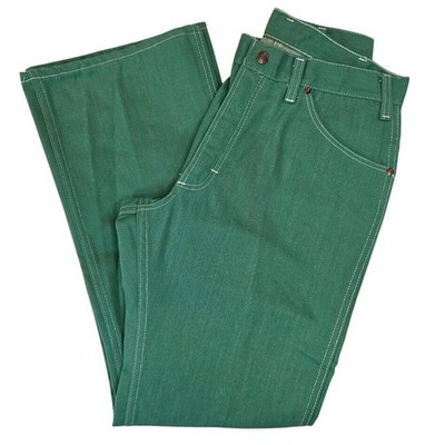 Vintage Montgomery Ward Kids 18 31.5x30.5 Husky Jeans Green Deadstock