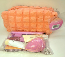 ULTA BEAUTY   9 Pc Makeup Set Kit Gift Palette Lip Eye Cheek Face PEACH Bag NEW