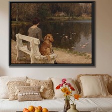 Cocker Spaniel Oil Painting Canvas Print Dog Artwork Rustic Pet Wall Art Decor