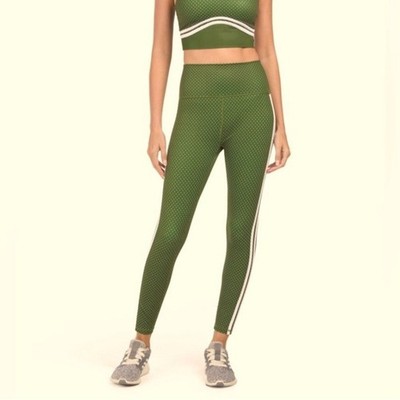 Wilo the Label Leggings Polka Dot Green Size XS Women High Waisted Running Yoga