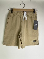 New Balance Activewear Boys Pull On Shorts Size 10-12 Khaki Drawstring