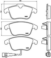 Bremsbelagsatz, Scheibenbremse P 85 112 Brembo FüR Audi VW Seat