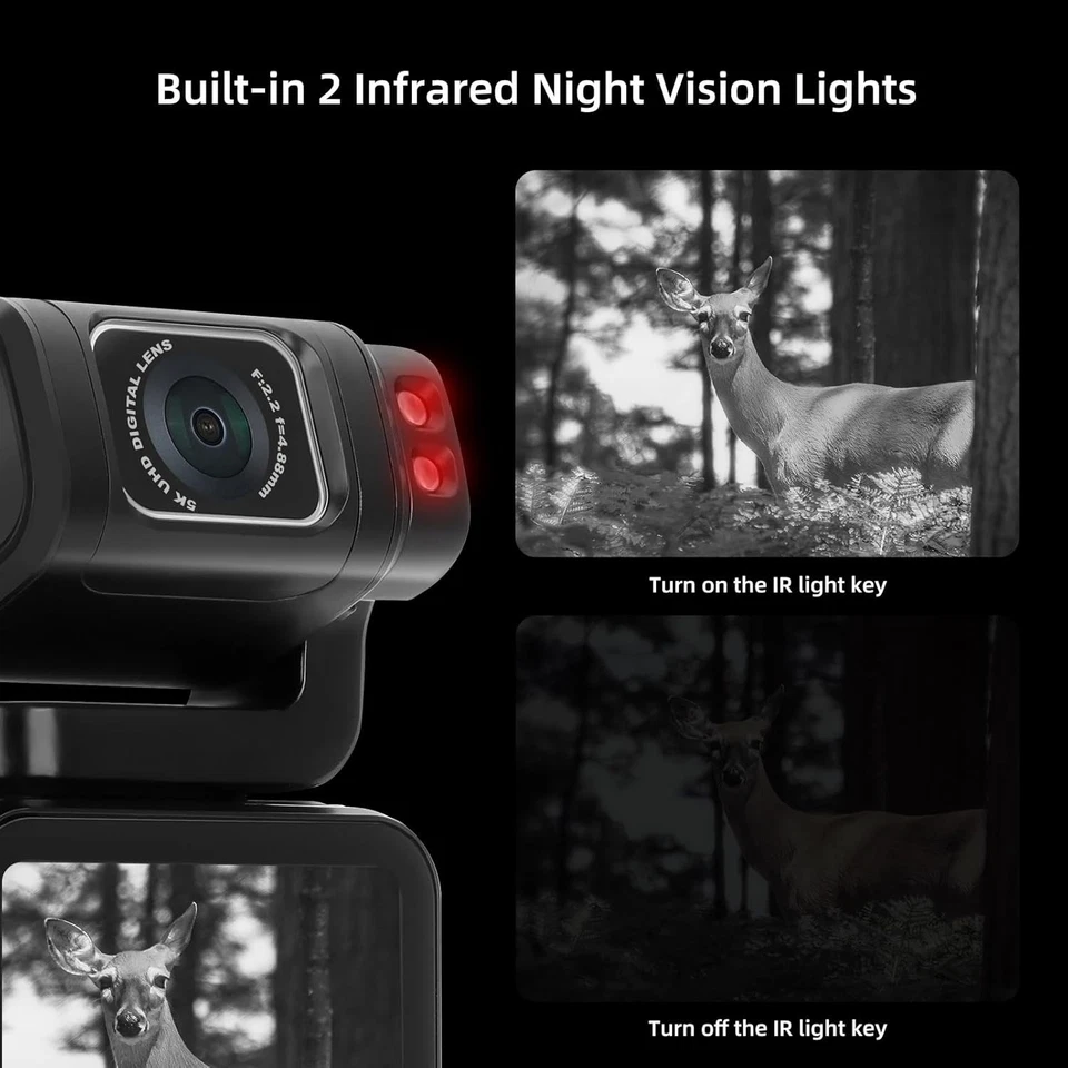 Videocámara ORDRO M3 5K, WiFi IR visión nocturna portátil para... Foto 4 de 4