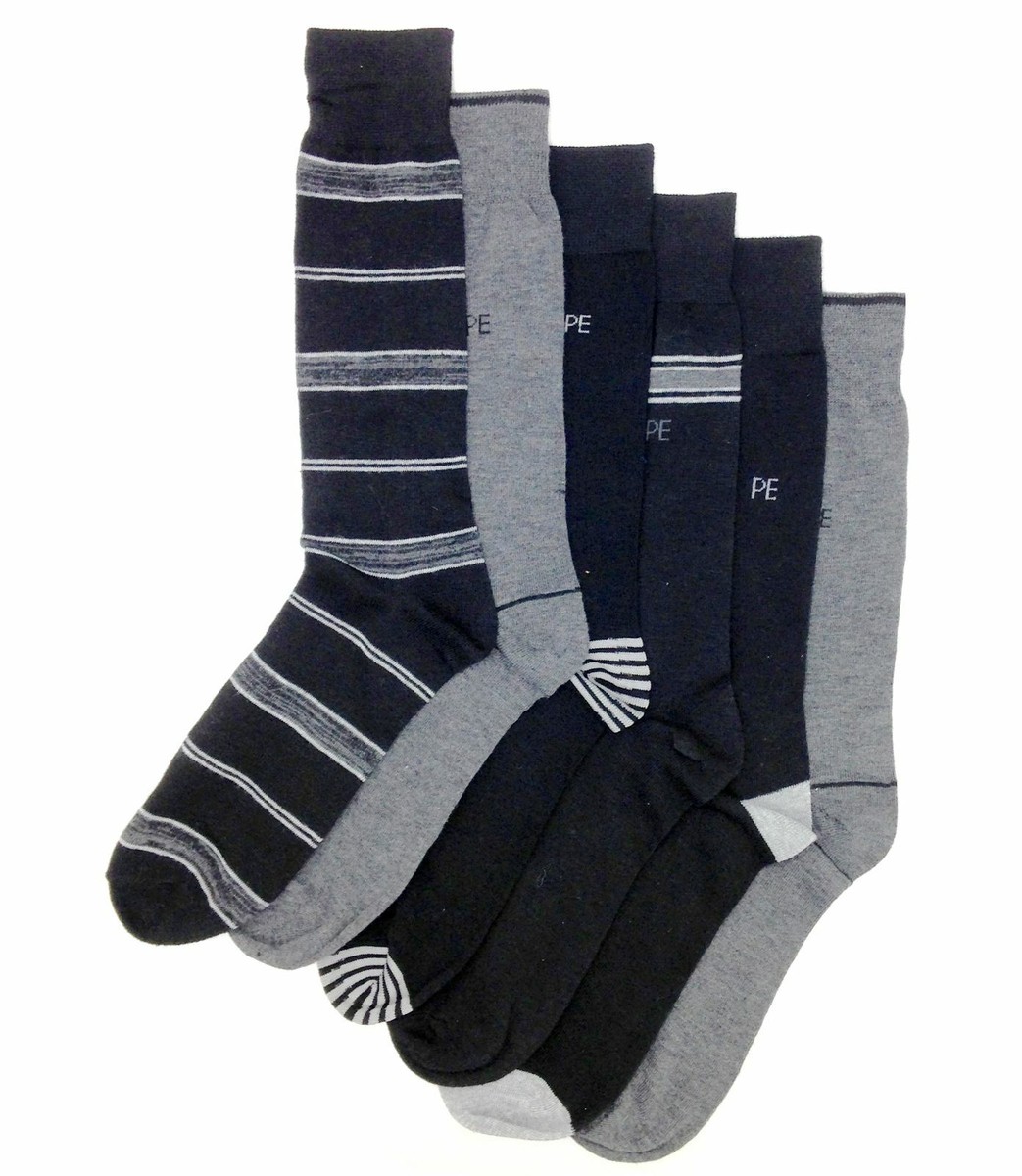 black and white striped dress socks Black and White Stripe Knee Socks-KS-23