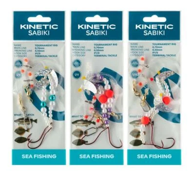 Kinetic Sabiki Tournament Rig Plattfischvorfach Flunder-Vorfach Plattfisch-Rig