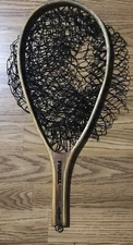 Frabill Wood Handle Trout Net  8" x 14" Hoop | 16" Deep Vinylon Net