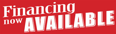Financing Now Available | Vinyl Banner w/ Grommets | 3 H x 10 W