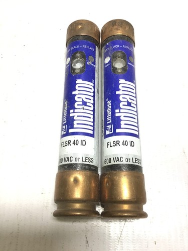Littelfuse Indicator FLSR 40 ID Dual Element Time Delay Fuses (Lot of 2)