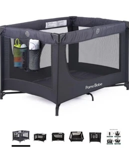 NIB Pamo Babe Portable Baby Playpen w/ Mattress & Carry Bag – Lightweight & Fold