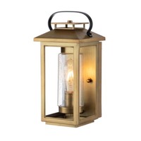 AußEnlampe Wandleuchte Wandlampe Balkonleuchte Messing Glas IP44 E27 H 35,5 Cm