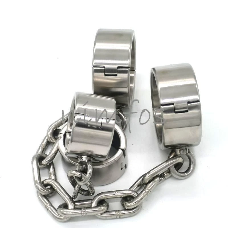 Fijación de tobillo esposas de acero inoxidable 100 % resistente de 4 cm Foto 3 de 4