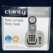 Clarity XLC 3.4 DECT 6.0 Talking Caller ID LOUD/CLEAR Complete in Box TESTED