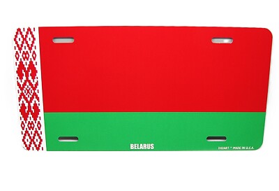BELARUS FLAG METAL CAR NOVELTY LICENSE PLATE AUTO TAG