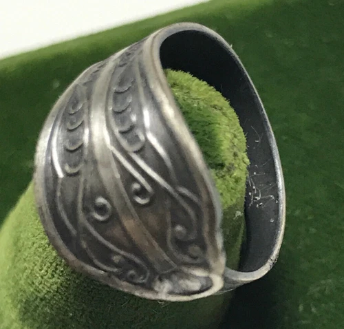 Vintage Silver Plated 2g Spoon Handle Ring Size 6