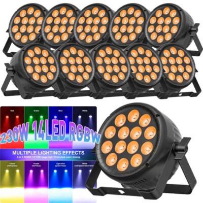 230W Metal Shell RGBW 4in1 14 LED Par DMX Stage Light Party DJ Show Wedding