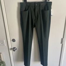 Perry Ellis Green Portfolio Travel Luxe Milan Style Straight Pants NWT 34 X 32