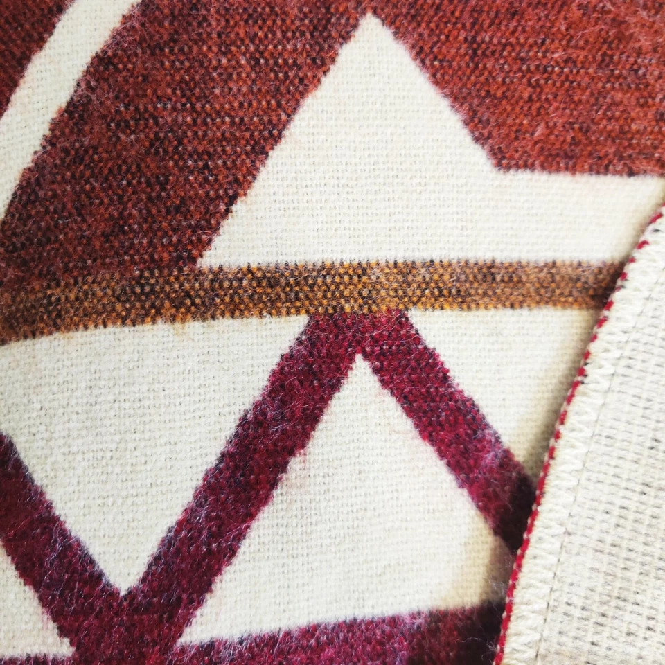 Alpaca Blanket COLTA by Andean Soul Red Wine 90in x 77in - Image 4 of 4