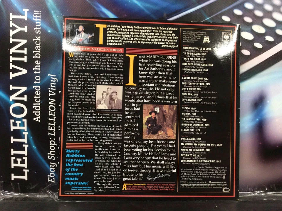 Marty Robbins A Lifetime Of Song 1951-1982 Doubl LP Album Vinyl CBS22165 Country - Image 2 of 4