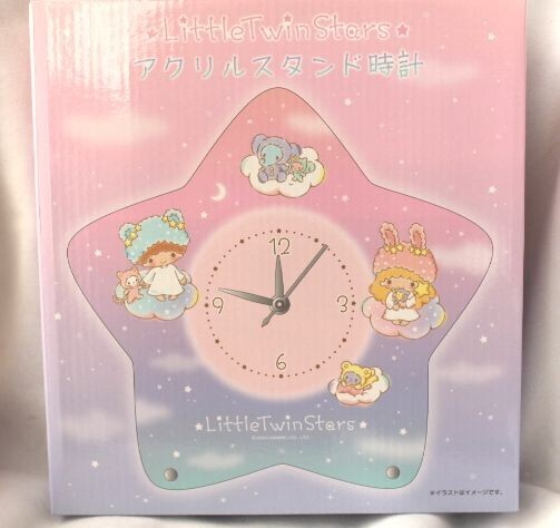 Sanrio Little Twin Stars Desk Clock Acrylic die cut fancy