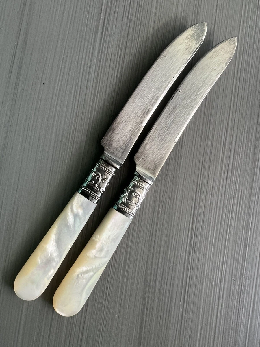 ANTIQUE Vintage Fruit Knife Set Of 2 LANDERS FRARY CLARK Sterling/Pearl  Handles | eBay