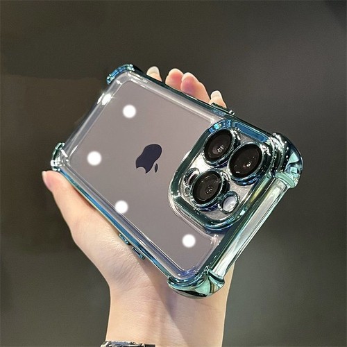 For Apple 16/15/14/13/12 Pro Max Plus Clear Air Cushion Phone Case+Tempered Film - 第 21/37 張圖片