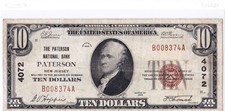 $10 1929 T1 National PATERSON New Jersey NJ 🇺🇸 Problem Free! 🇺🇸