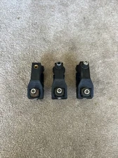 3 HARLEY DAVIDSON DYNA OEM 39MM BLACK WINDSHIELD MOUNTING CLAMPS