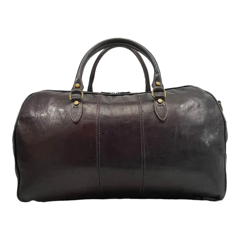 Bolso de Lona Vintage Años 90 FLOTO XL Cuero Pesado Viaje Noche Negocios ITALIA Foto 2 de 4