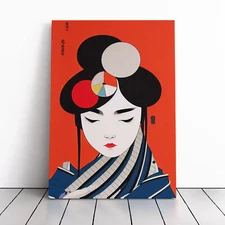 Creative Geisha Art Canvas Wall Art Print Framed Picture Home Decor Living Room