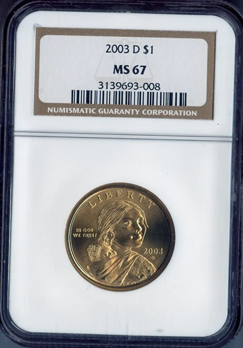 2003-D Sacagawea Native Dollar NGC MS67 Quality ✔️