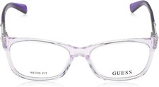 Guess GU2561 078 Crystal  Purple Plastic Optical Eyeglasses Frame 53-15-135