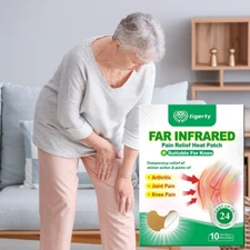 10PCS tigerty Knee Patches Far Infrared Pain Relief Heat Plaster Neck Back Stick