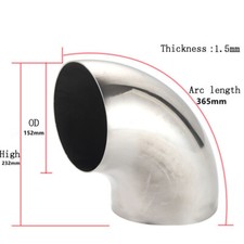 304 Stainless Steel Elbow Turbo Exhaust Manifold Bend 90 Degree Industrial Tube