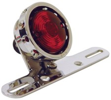 Chrome Vintage Tail Light Lamp License Plate Bracket For Harley Chopper 11258