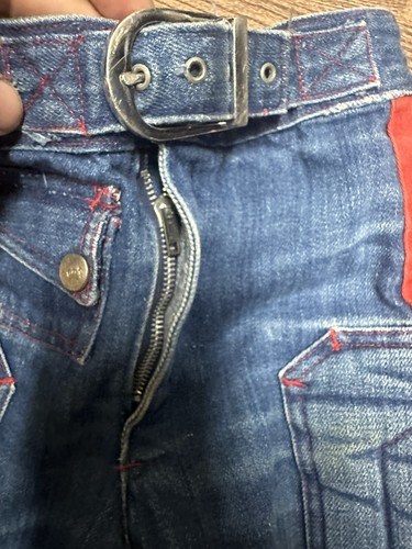 Vintage 60’s Kids Bull Riding Rodeo Padded Jeans Size 20 X 19 - Picture 8 of 10