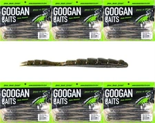 (6) Packs Googan Squad 5" Drag N Drop Worm Watermelon Red Brand New In Pack