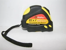 AmPro 19544-1 Self Locking  1 In. x 25 Ft. Tape Measure