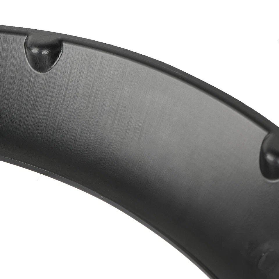 4件Fender Flares柔性轮拱身体套件眉拱唇黑色通用 — 第 2/4 张图片