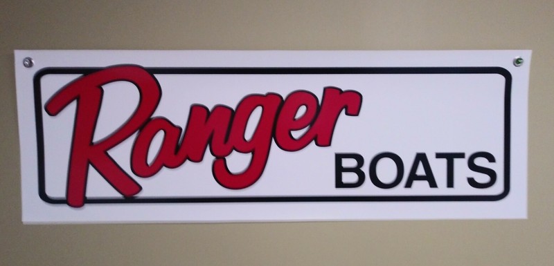 Ranger Bass Boat BANNER SIGN Fishing Marina Mechanic Shop Skiing Logo Advertisin