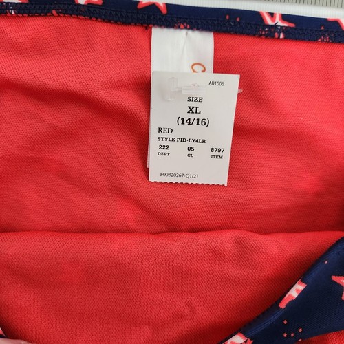 Bikini Bottom Youth Red White And Blue Stars Girls Cat & Jack XL 14/16 - Picture 6 of 8