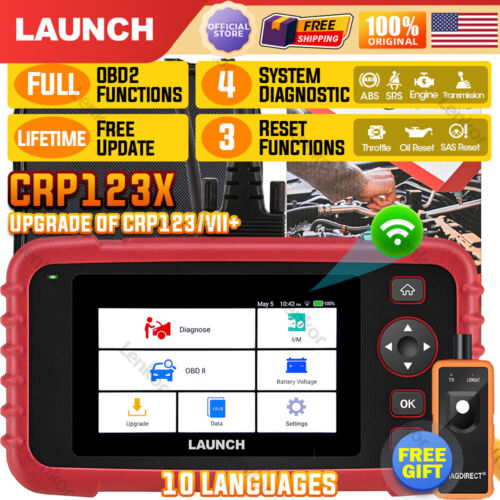 LAUNCH X431 CRP123X OBD2 Car Scanner Auto Diagnostic Tool ABS SRS Code Reader - Afbeelding 1 van 11