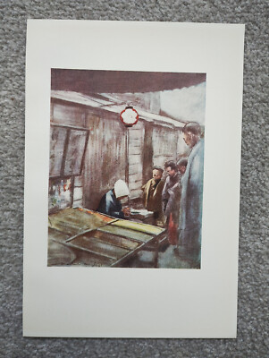 A Sweet Stuff Stall - antiker japanischer Kunstdruck - 1905