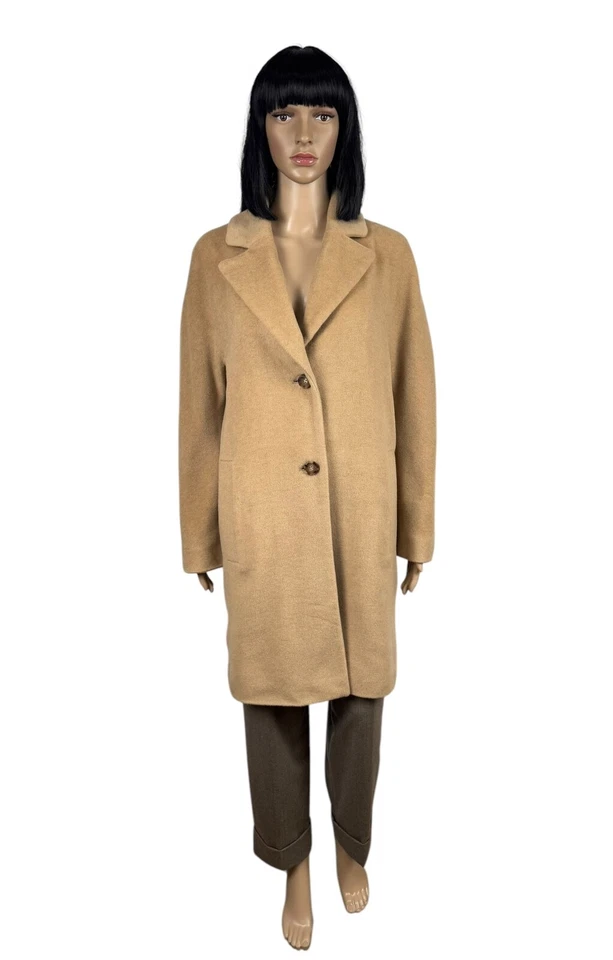 Marc Cain Alpaca Wool Camel Coat size 1 - Image 2 of 4