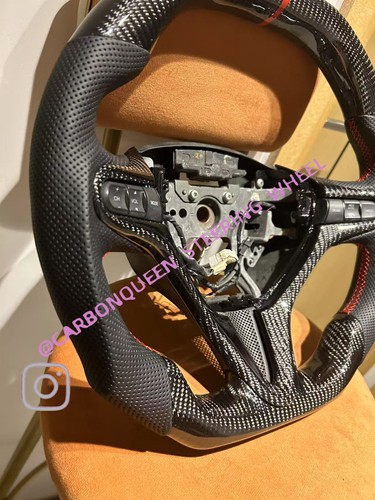 REAL CARBON FIBER STEERING WHEEL FOR HONDA 8TH CIVIC / FLAT TOP STEERING WHEEL - Picture 3 of 6