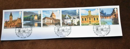 GB 2012 UK A - Z (b), Commemorative Stamps On Piece, Used, ex FDC