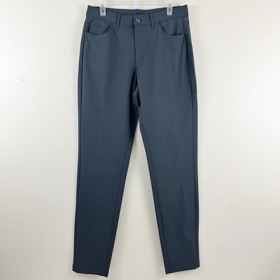 Fabletics The Don Pants Mens 32x33 Gray Classic Fit Stretch Wicking Spill Proof